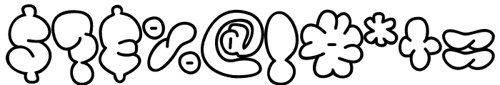 Zybo Pop Outline Outline Font OTHER CHARS