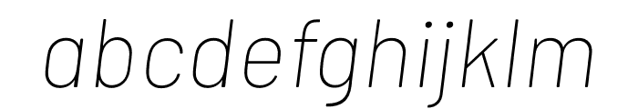 Barlow Thin Italic Font LOWERCASE