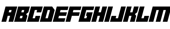 Robot Crush Italic Font LOWERCASE